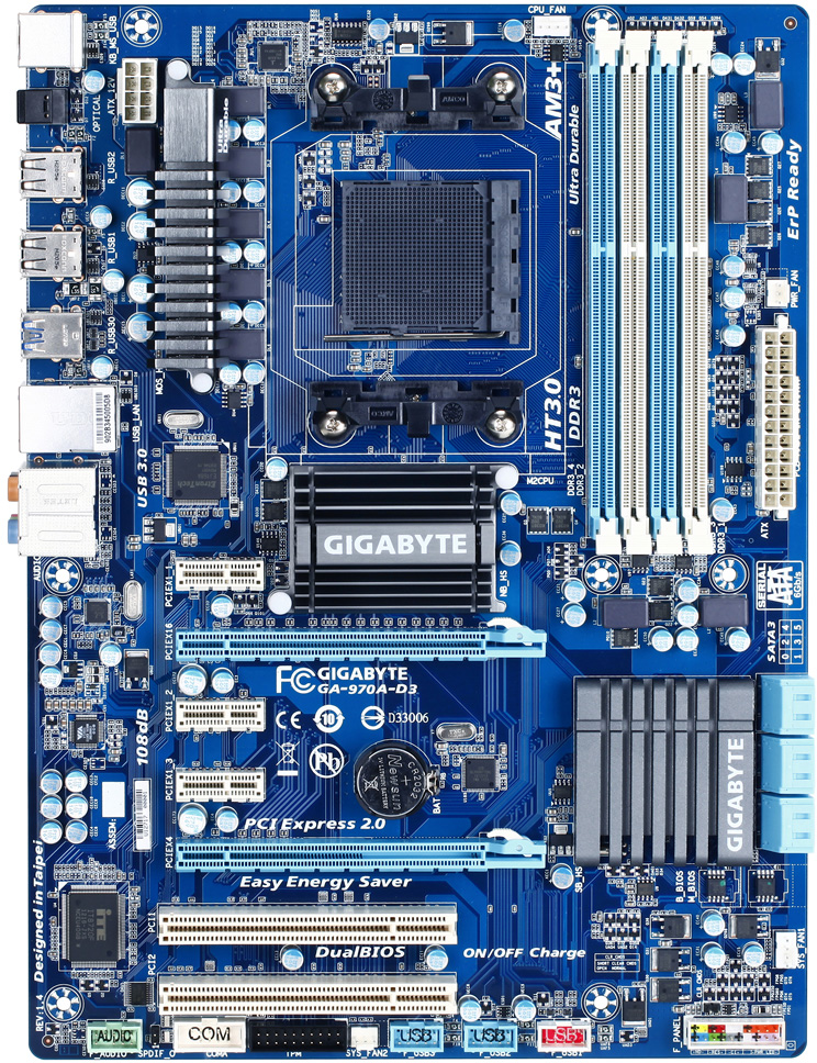 Gigabyte ga 970a d3 какой процессор